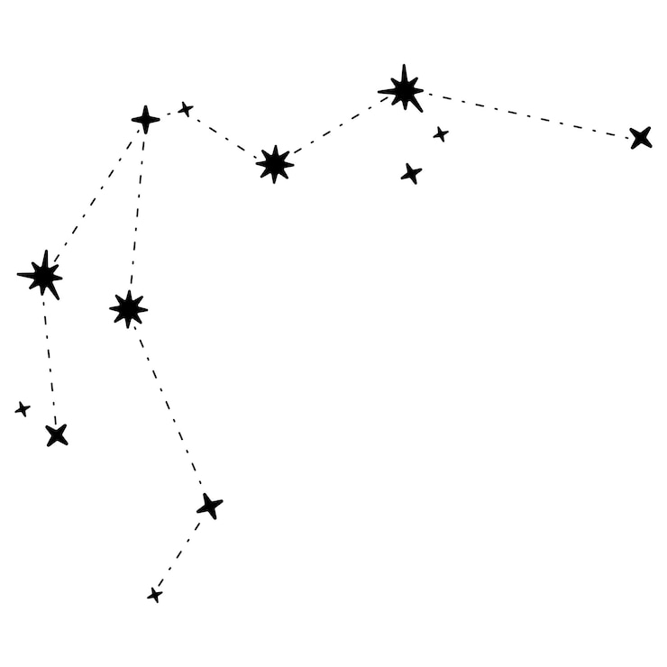 Vektor star constellation - zodiac sign aquarius
