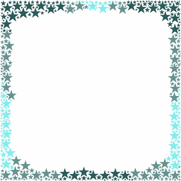 Stars square frame design Stars trendy flat style design Vector illustration Empty space for text