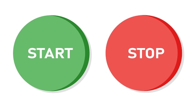 Start stopp flat trykknapp vektor starter
