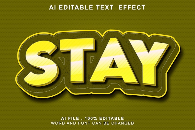 Stay 3d Text Effect
