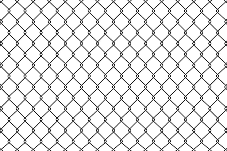Vektor steel wire chain link fence seamless pattern icon vector illustration desing