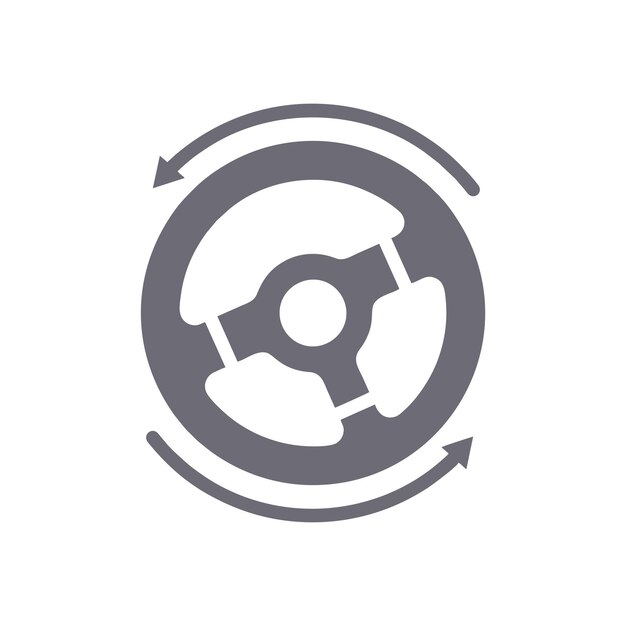Steering Wheel icon vector design templates