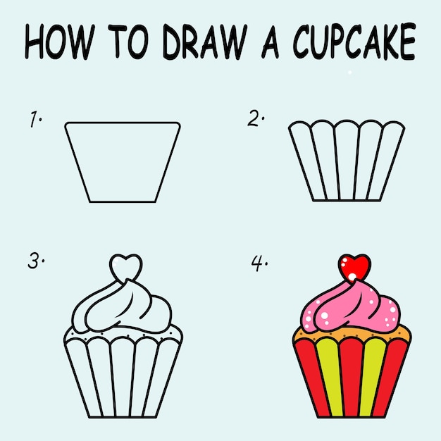 step by step to draw a cute cake drawing tutorial a cute cake drawing lesson for children