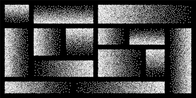 Stipple pattern dotted rectangular design elements stippling dotwork drawing shading using dots
