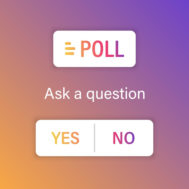 Stories stickers icon in flat style Social media poll question vector illustration on isolated background Ask a question sign business concept