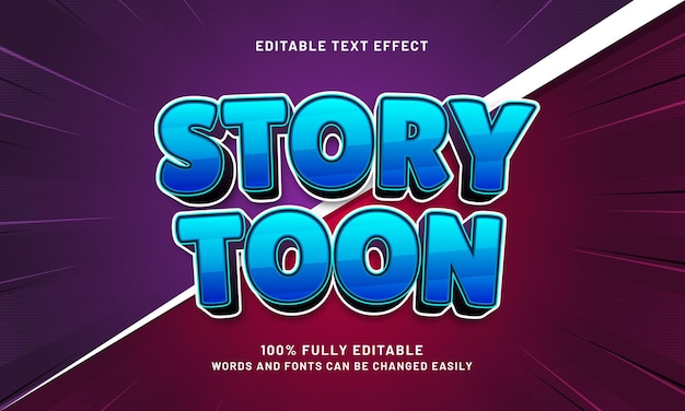 story toon editable text effect with a dream comic and cartoon theme