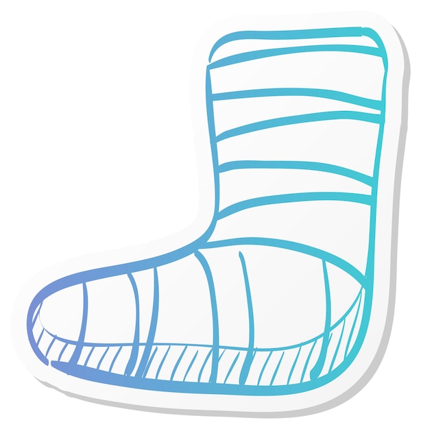 Striped Cozy Sock Illustration