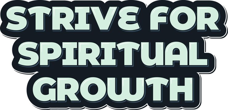 Vektor strive for spiritual growth aesthetic lettering vector design