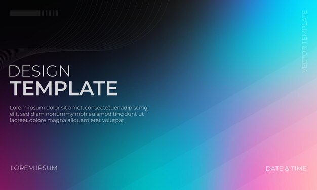 Stunning Black Pink and Teal Gradient Background Design