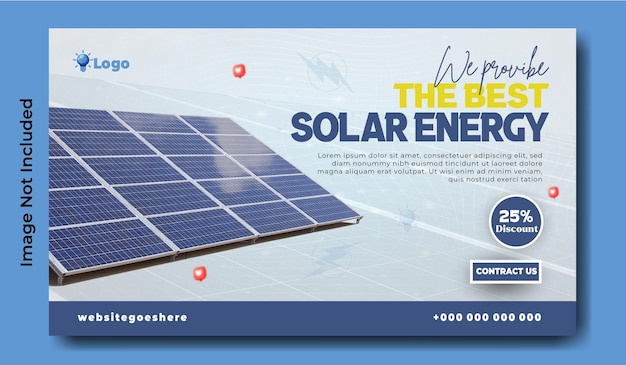 Stunning Solar Energy Web Banner Template Design Design