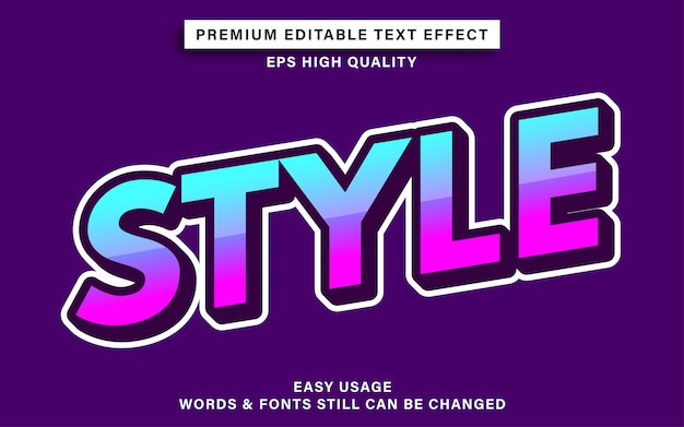 Style text effect