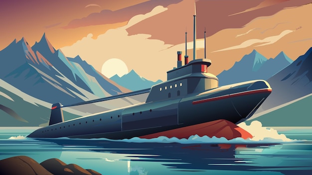 submarine vector graphics illustration eps source file format lossless scaling icon design
