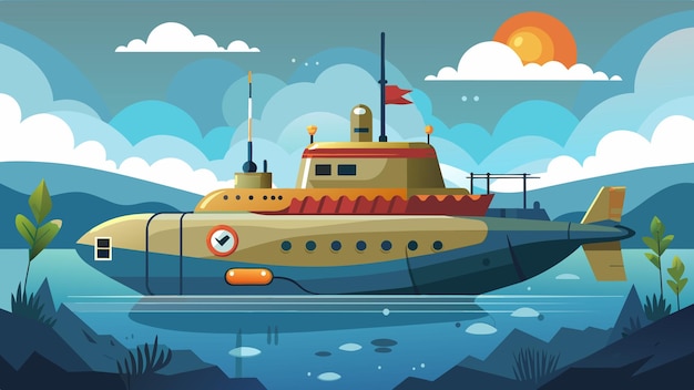 submarine vector graphics illustration eps source file format lossless scaling icon design