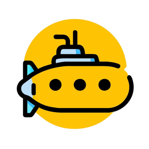 submarine vector graphics illustration EPS source file format lossless scaling icon design