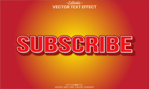 subscribe text effect