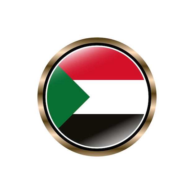 Sudan flagg sirkel knapp vektor mal trendy kolleksjon logo design