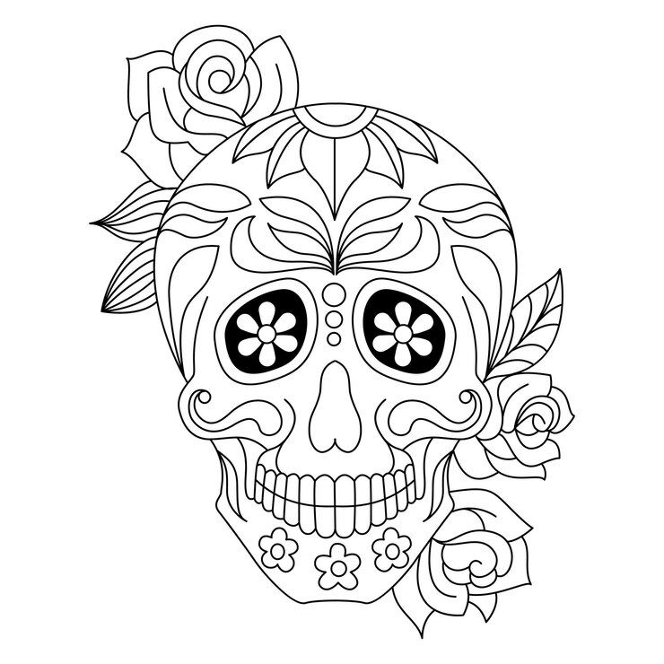 Vektor suger skull 4color version