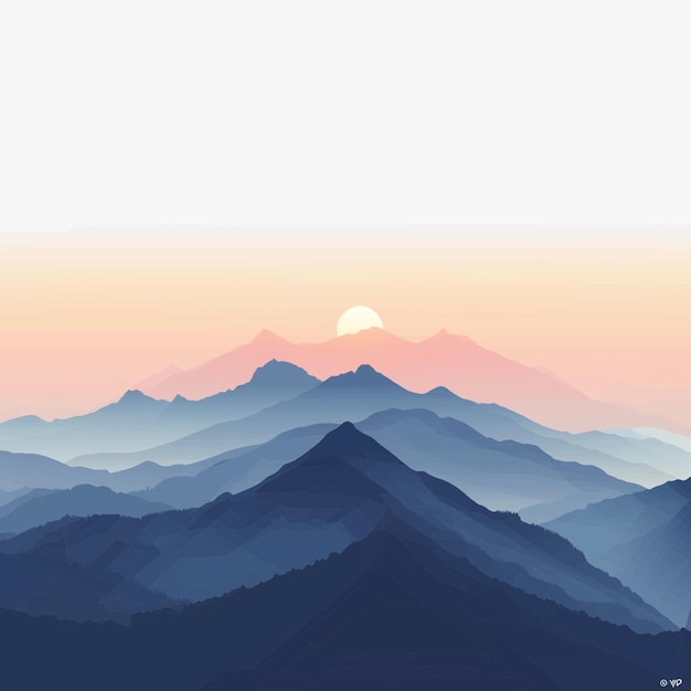 Sunrise over Mountain peak 12
