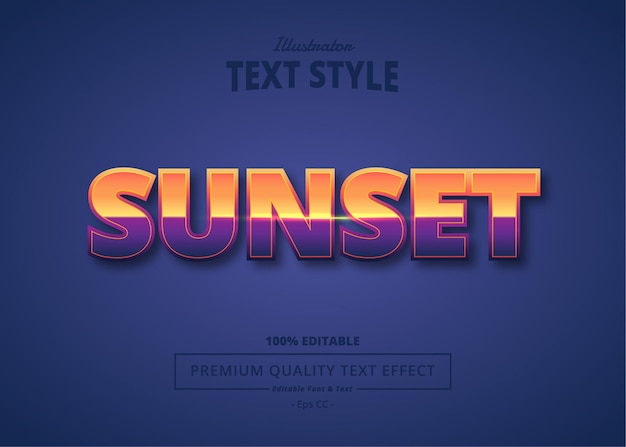 sunset text effect
