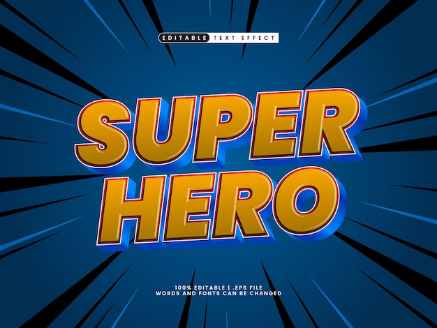 super hero editable text effect in kids and happy text style