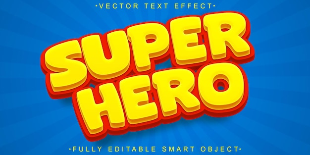 Super Hero Vector Fully Editable Smart Object Text Effect