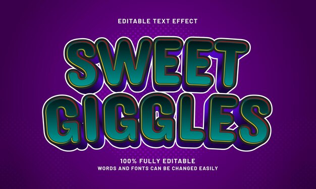 sweet giggles editable text effects with a cute and kids theme