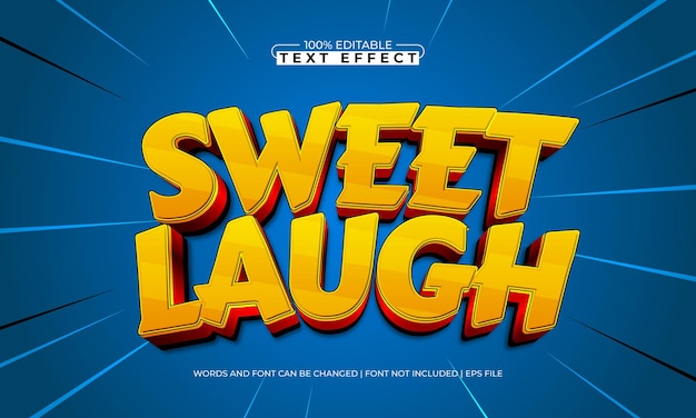 sweet laugh editable text effect with a joyful and kids text style