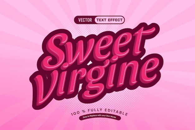 Sweet Virgine Editable Text Effect