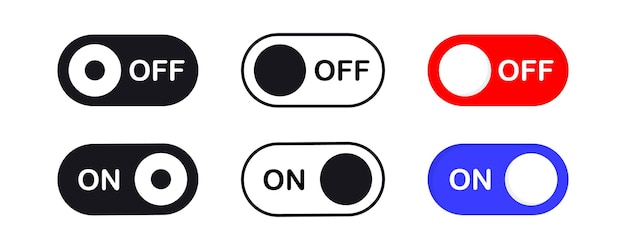 switch buttons on and off toggle switch icons switch to day and night mode buttons slider interface button mobile app switch buttons interface elements