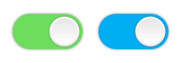 Switch buttons Vector toggles On Off switcher icons