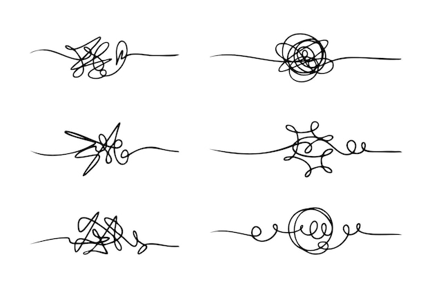 symbol of complicated way with scribbled round element