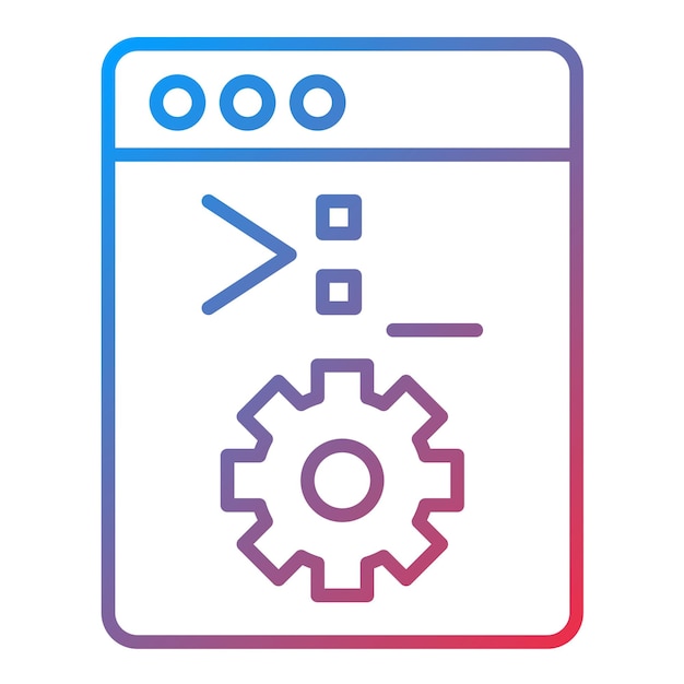 system console icon vector image can be used for no code