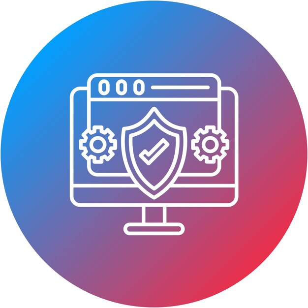 system protection icon vector image can be used for web hosting