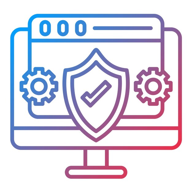 system protection icon vector image can be used for web hosting