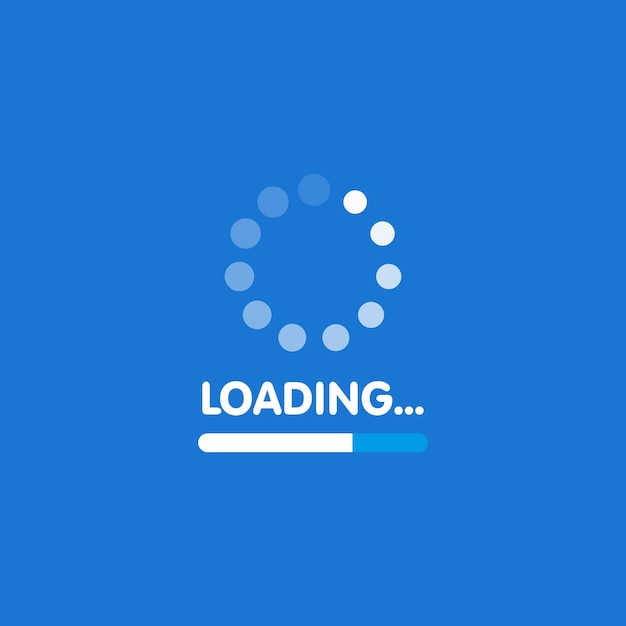 System software update and upgrade concept. Loading process screen. Vector illustration.
