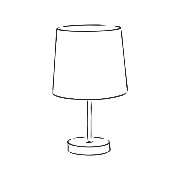 table lamp vector sketch icon isolated on background. hand drawn table lamp icon. table lamp