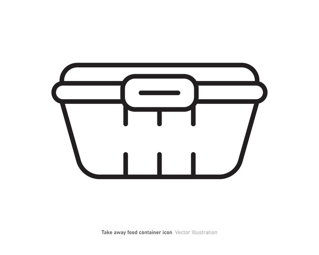 take away food container icon design isolated on white background vector illustration
