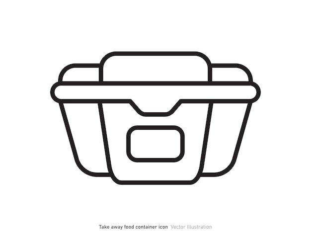 take away food container icon design isolated on white background vector illustration