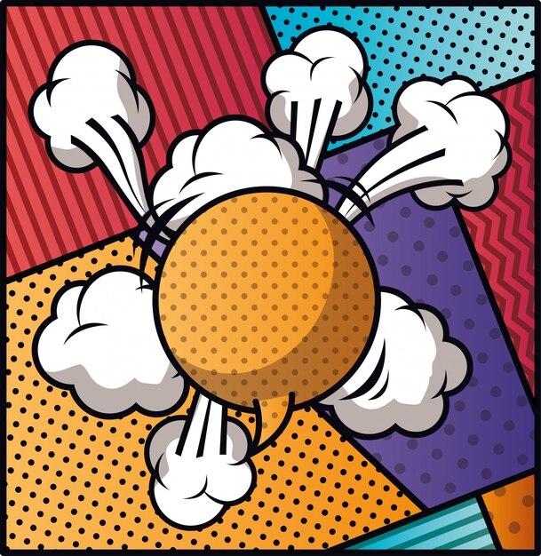 taleboble og settmønstre pop art stil
