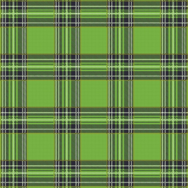 Tartan Plaid Vector Pattern Background with Fabric Texture