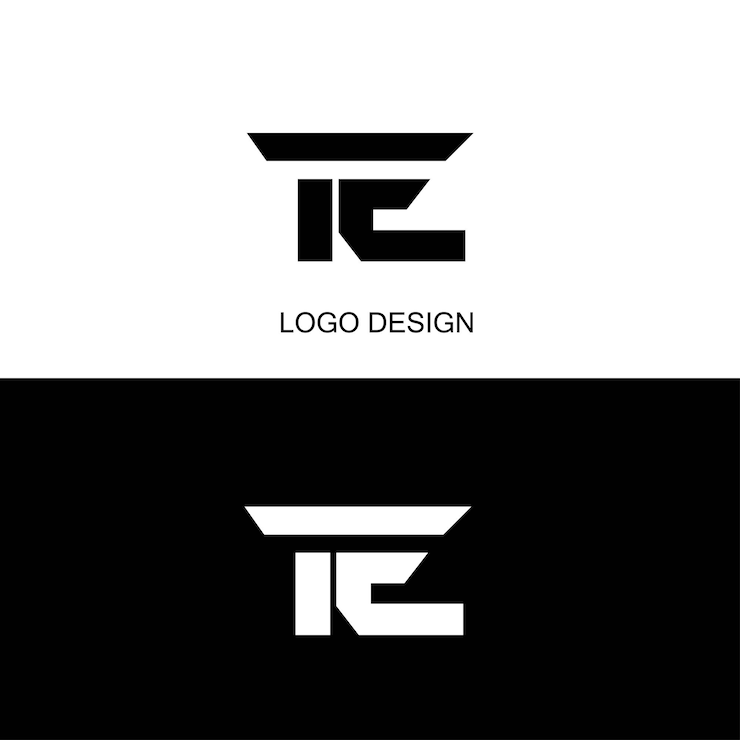 Vektor te initial bokstav logo designikon, kreativ