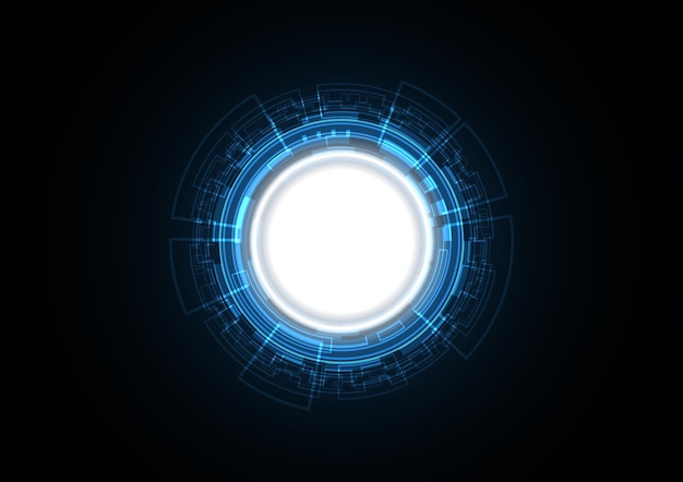 technology abstract future circle background vector illustration
