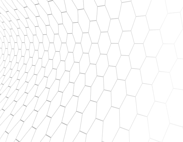 Technology and science vector background, tech abstraction with hexagons mesh electronics and digital style in 3D dimensional perspective, abstract illustration.