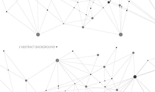 technology concept connected lines and dots network sign geometric connected