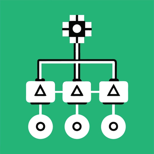 Technology Concept Vector Illustration Featuring Algorithm Design Elements Flat Style