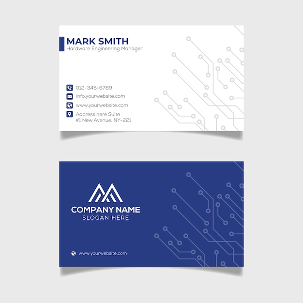 technology engineering business card design