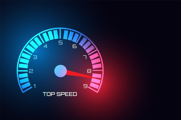 Technology speedometer isolated on black background. Gas tank gauge Oil level bar.