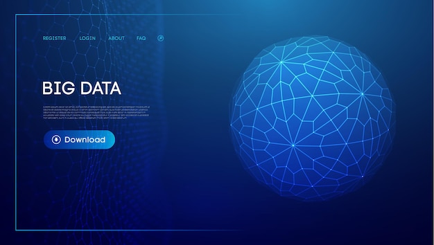 Technology sphere digital background Cloud technology vector illustration Sphere shield vector illustration