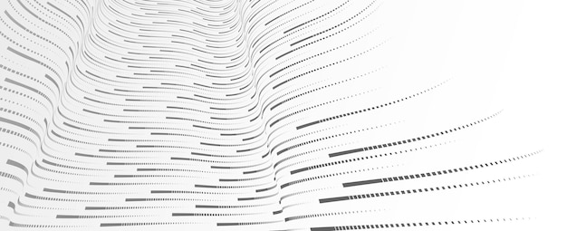 Technology vector abstract background with lines big data flow, 3D abstraction of nanotechnology and science, electronics and digital style, wire net dimensional perspective.