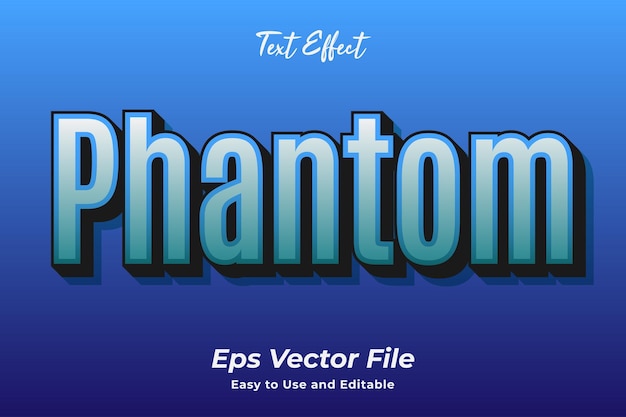 Teksteffekt Phantom Redigerbar og enkel å bruke Premium vektor